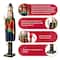 Glitzhome® 3ft. Wooden Christmas King Nutcracker